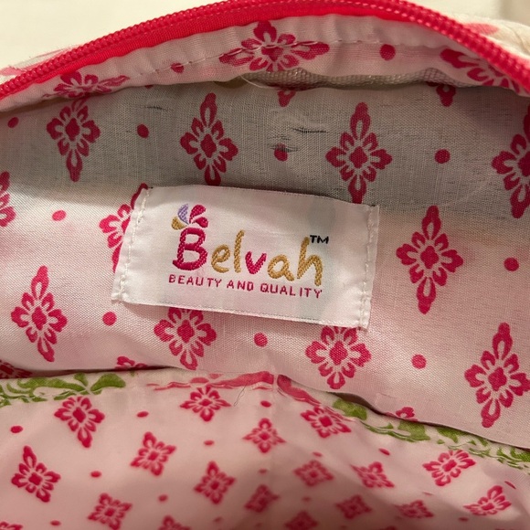 BELVAH Pink and Green Quilted Backpack - Picture 6 of 9